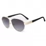 Óculos de sol unissexo Guess GF0414-6032B quadrados, armação preta brilhante, lente castanha degradê, 60/12/140 mm