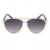 Óculos de sol unissexo Guess GF0414-6032B quadrados, armação preta brilhante, lente castanha degradê, 60/12/140 mm