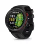 Smartwatch de golfe Garmin Approach S70 47 mm GPS – luneta de cerâmica preta/vermelha com bracelete de silicone preto