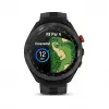 Smartwatch de golfe Garmin Approach S70 47 mm GPS – luneta de cerâmica preta/vermelha com bracelete de silicone preto