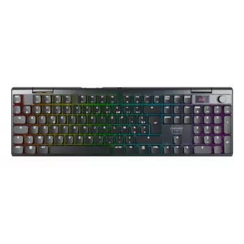Teclado gaming sem fios CHERRY XTRFY MX 10.1 Low-Profile, AZERTY, RGB, preto