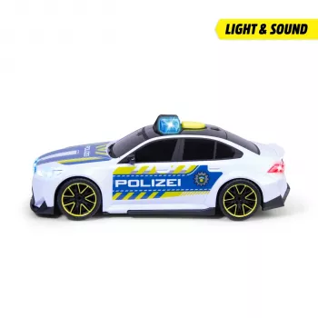 Dickie BMW M5 Police 203714030 carro de brinquedo à escala 1:32 com efeitos de luz e som