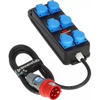 Brennenstuhl BSV P CEE distribuidor de corrente 400V 16A 6 tomadas Schuko