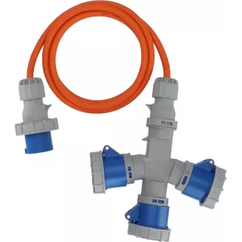 Brennenstuhl 1167670202 cabo de extensão CEE distribuidor 3 tomadas 16A 2m H07RN-F 3G 2,5 mm² IP44