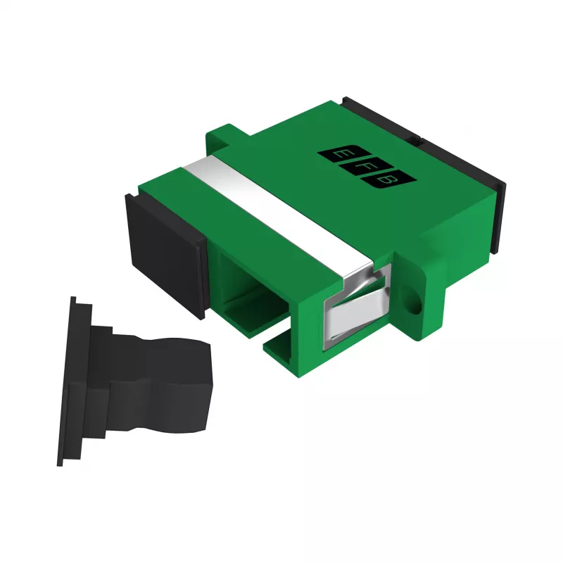 EFB Elektronik acoplador SC/APC simplex, monomodo, verde
