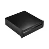EFB-Elektronik gaveta de teclado/documentos 19 polegadas 3U, com fechadura, RAL 9005 preto profundo