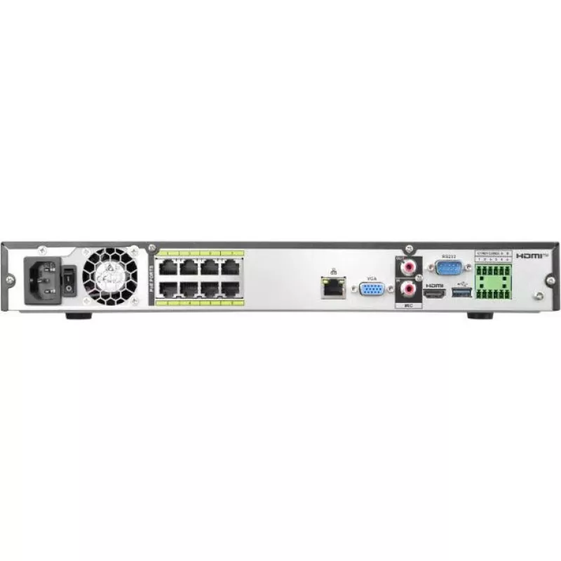 BCS LINE gravador NVR 8K de 8 canais com IA e 8 portas PoE BCS-L-NVR0802-A-8K-8P-Ai2