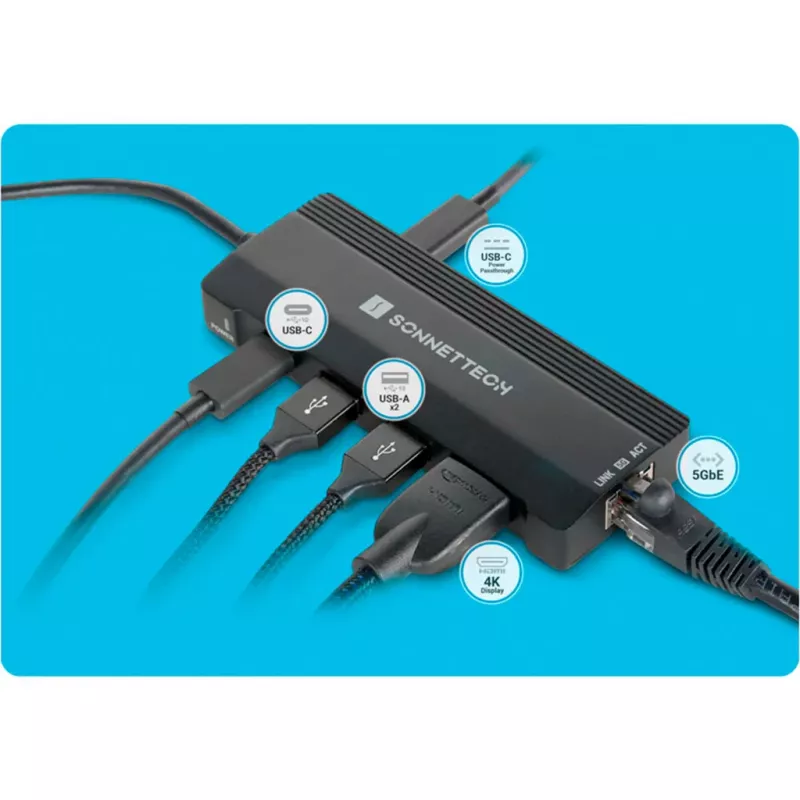Hub múltiplo Sonnet Echo 6 USB-C 5GbE