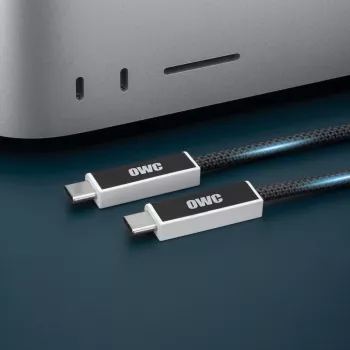 Cabo USB4 USB-C ótico ativo OWC 3m (10ft) - 40Gbps, 100W, preto