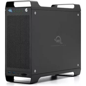 OWC ThunderBay Flex 8 - Caixa de armazenamento/dock/PCIe de 8 baías com 2 portas Thunderbolt 3, SoftRAID XT, preto