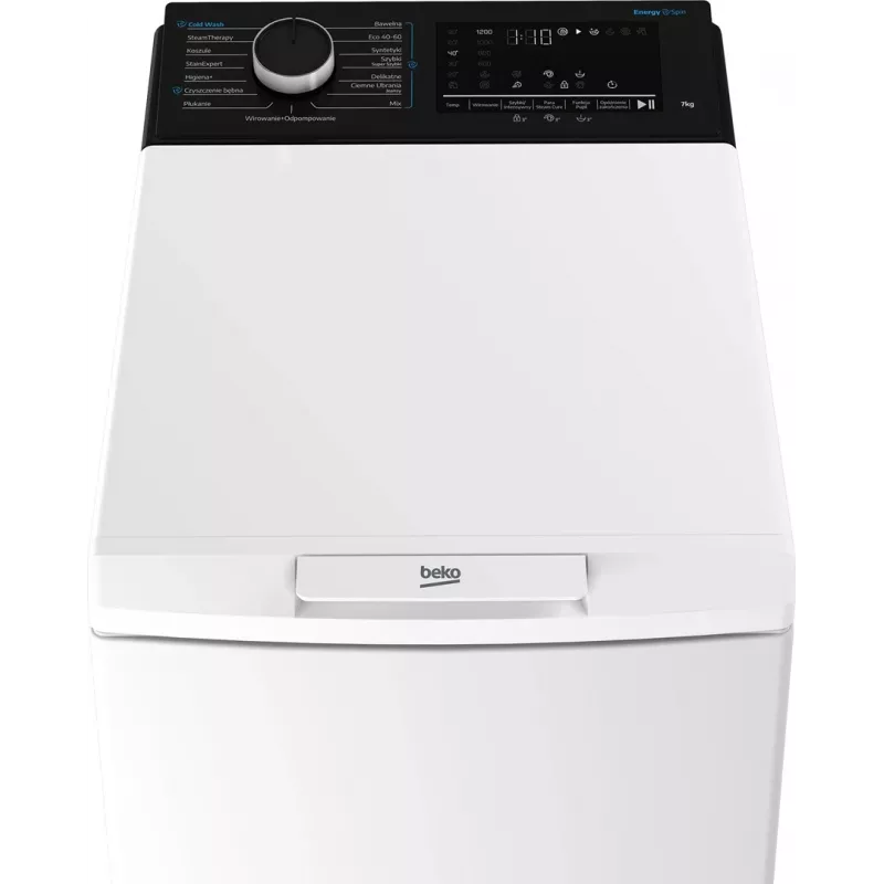 Máquina de lavar roupa de carregamento frontal BEKO TB721DBVESPL, 7 kg, 1200 rpm, branca/preta