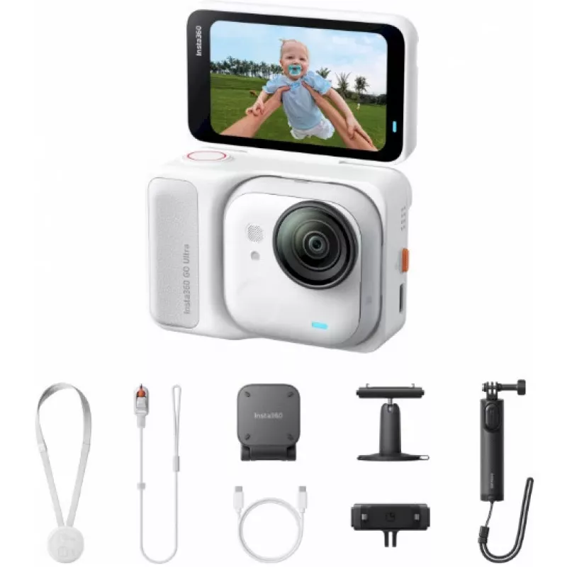 Insta360 GO Ultra Creator Bundle Câmara de ação 4K branco