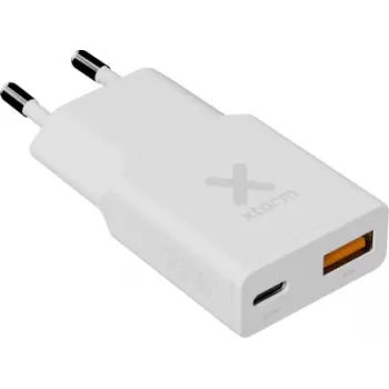 Xtorm Go2 Series carregador de parede SlimLine 25W 1x USB-C USB-A branco