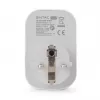 ENTAC Ficha Inteligente WiFi 1x Schuko com 2x USB-A e 1x USB-C, Branco