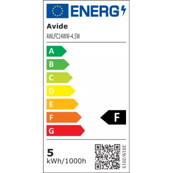 Avide Lâmpada LED Filament Candle 4,5W E14 Branco Quente 2700K