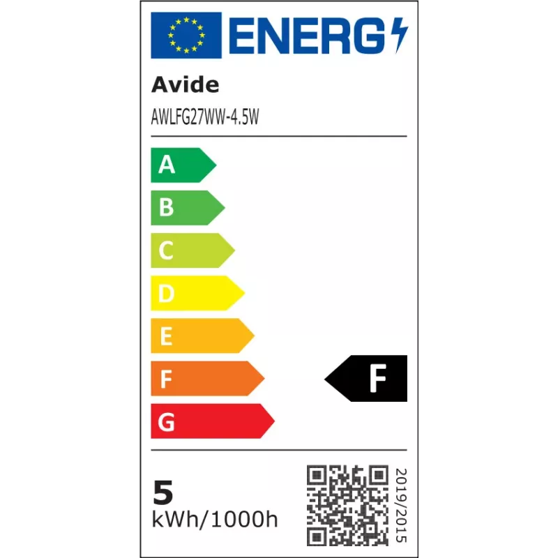 Avide Lâmpada LED Filament Globe 4,5W E27 Branco Quente 2700K