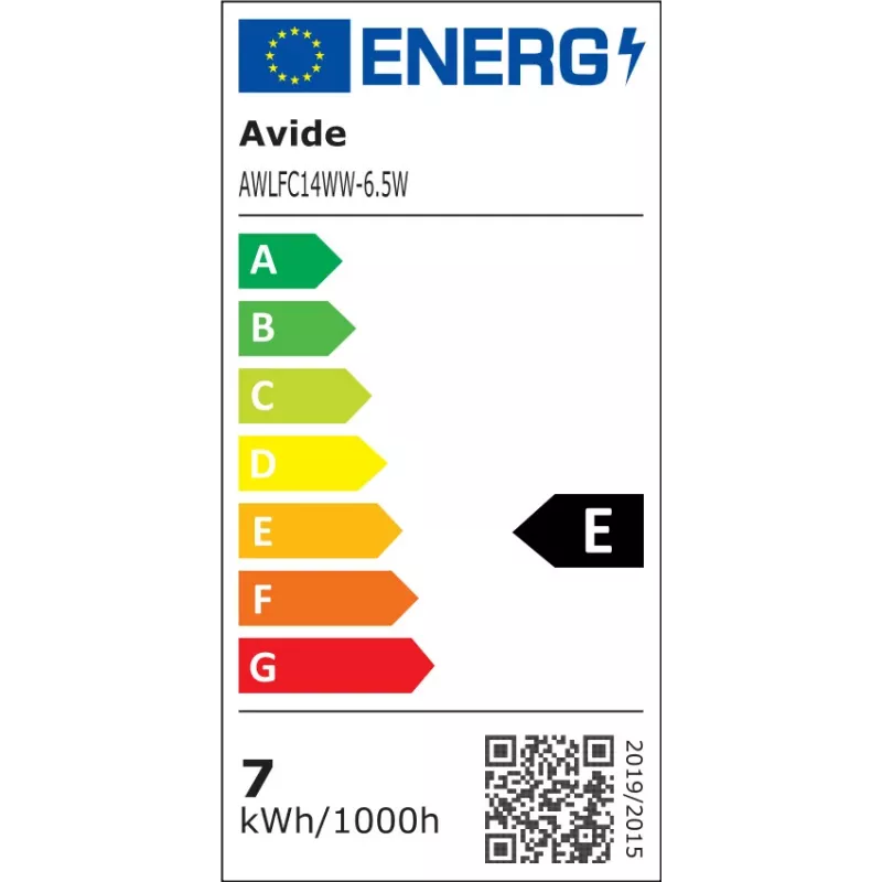 Avide Lâmpada LED Filament Candle 6,5W E14 Branco Quente 2700K