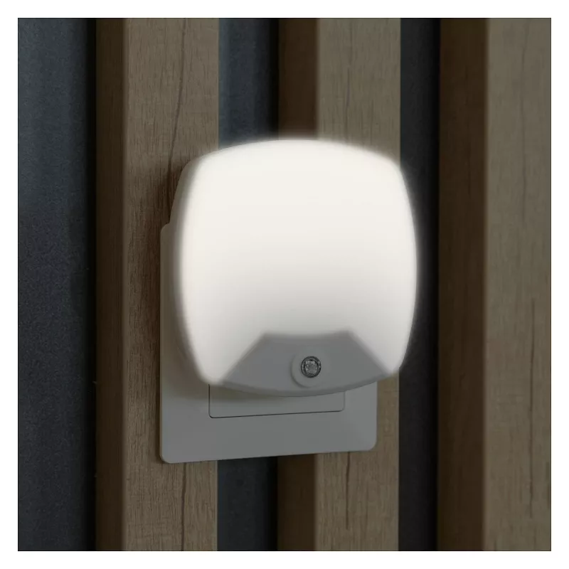 ENTAC Luz de Presença 0,5W Quadrada Branco Frio com Sensor Crepuscular