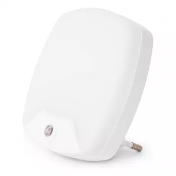 ENTAC Luz de Presença 0,5W Quadrada Branco Frio com Sensor Crepuscular