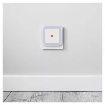 ENTAC Luz de Presença 0,5W Quadrada Branco Frio com Sensor Crepuscular