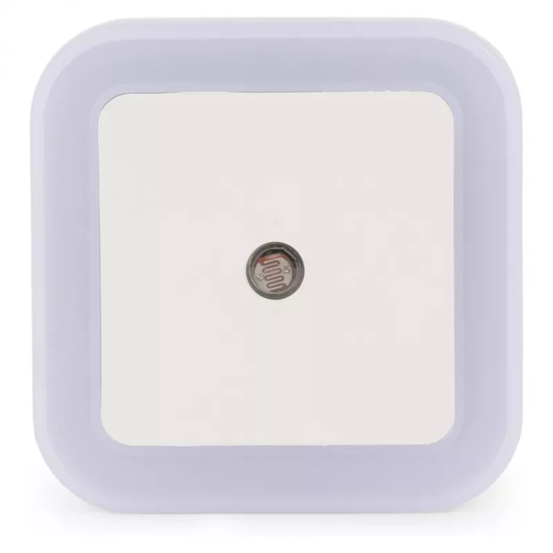 ENTAC Luz de Presença 0,5W Quadrada Branco Frio com Sensor Crepuscular