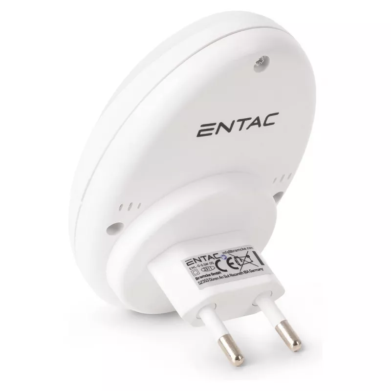 ENTAC Luz de Presença 0,5W Oval Branco Frio Branco Sensor Crepuscular