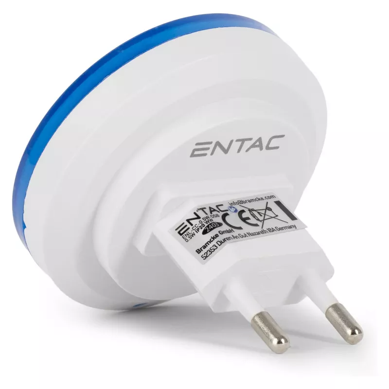 ENTAC Luz de Presença 0,5W Redonda Branco Frio Azul Sensor Crepuscular