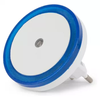 ENTAC Luz de Presença 0,5W Redonda Branco Frio Azul Sensor Crepuscular