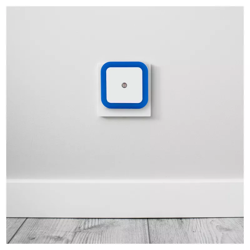 ENTAC Luz de Presença 0,5W Quadrada Azul Sensor Crepuscular