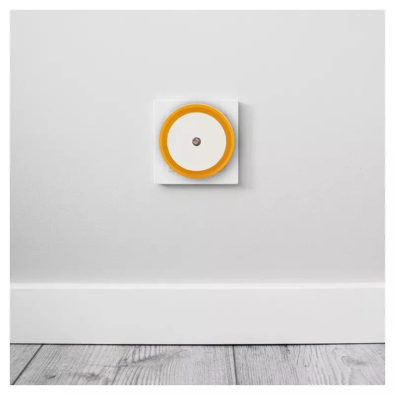 ENTAC Luz de Presença 0,5W Redonda Branco Quente Laranja Sensor Crepuscular