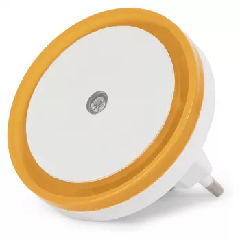 ENTAC Luz de Presença 0,5W Redonda Branco Quente Laranja Sensor Crepuscular