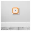 ENTAC Luz de Presença 0,5W Quadrada Branco Quente Laranja Sensor Crepuscular