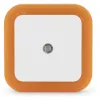ENTAC Luz de Presença 0,5W Quadrada Branco Quente Laranja Sensor Crepuscular