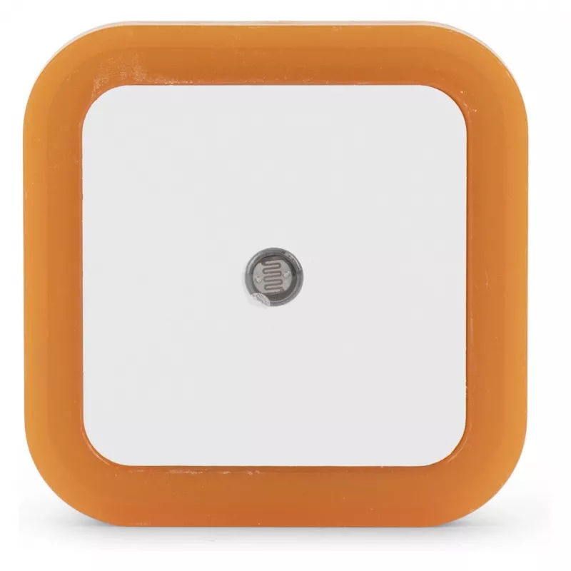 ENTAC Luz de Presença 0,5W Quadrada Branco Quente Laranja Sensor Crepuscular