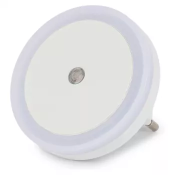 ENTAC Luz de Presença LED 0,5W Redonda Branco Quente com Sensor Crepuscular