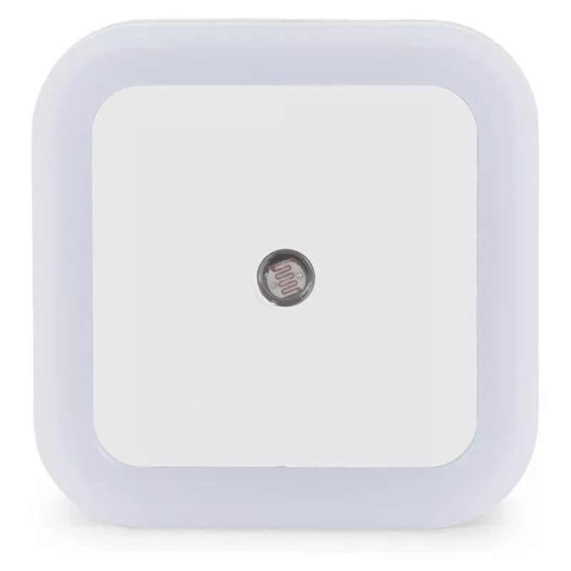 ENTAC Luz de Presença 0,5W Quadrada Branco Quente com Sensor Crepuscular