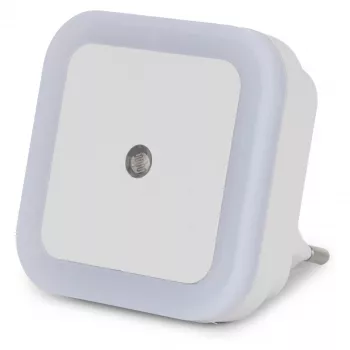 ENTAC Luz de Presença 0,5W Quadrada Branco Quente com Sensor Crepuscular