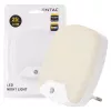ENTAC Luz de Presença 0,5W Quadrada Branco Quente com Sensor Crepuscular