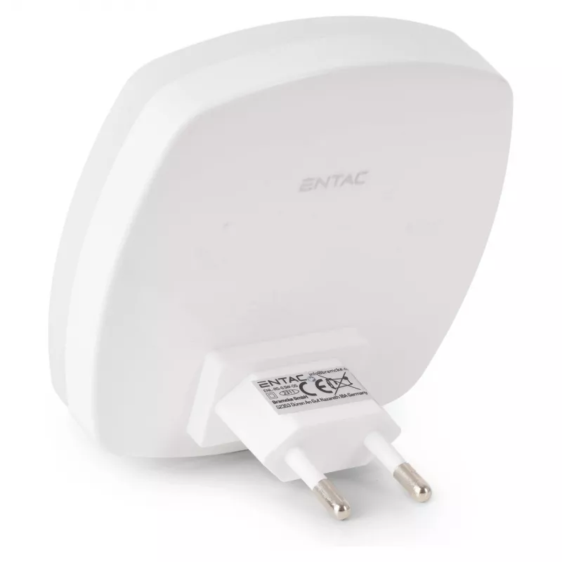 ENTAC Luz de Presença 0,5W Quadrada Branco Quente com Sensor Crepuscular
