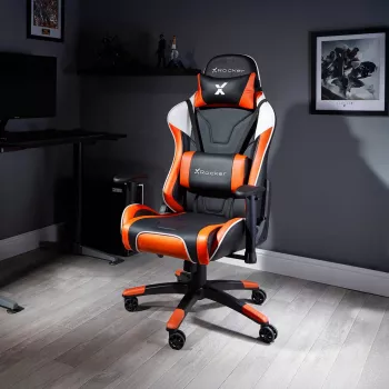 Cadeira de gaming X Rocker Agility eSports - preto/laranja