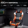 Cadeira de gaming X Rocker Agility eSports - preto/laranja