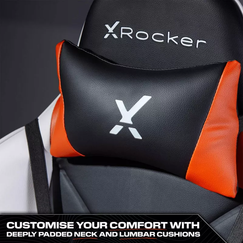 Cadeira de gaming X Rocker Agility eSports - preto/laranja