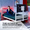 Cama individual de gaming XROCKER 90x190cm com suporte de TV metal branco