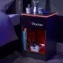 Mesa de cabeceira de gaming X Rocker com iluminação LED RGB, cinzento/vermelho