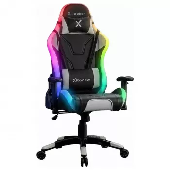 XROCKER Cadeira gaming Black com iluminação Neo Motion RGB LED e almofadas de conforto