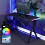 Secretária de gaming X Rocker Lumio RGB com iluminação LED e tapete de rato