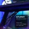 Secretária de gaming X Rocker Lumio XL RGB com iluminação RGB e tapete de rato, 140 cm