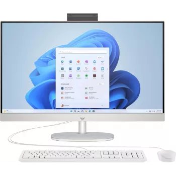 HP 27-cr0501ng All-in-One-PC 27 polegadas, AMD Ryzen 5 7520U, 8 GB RAM, 512 GB SSD, Snow White
