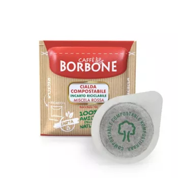 Caffè Borbone Miscela Rossa 44mm Sistema ESE Cápsulas de café pack de 100 7,2g por cápsula