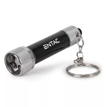 ENTAC Lanterna de chaveiro 5 LED Preto
